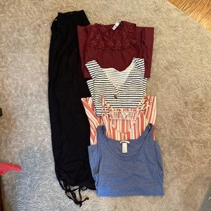 Tank top and beachy pant bundle